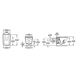 Фото Подвесной унитаз Roca The Gap 893104100 (с сиденьем и инсталляцией)