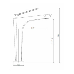 Фото Смеситель для раковины, картридж 35 мм, черный матовый, FC088B-CMT