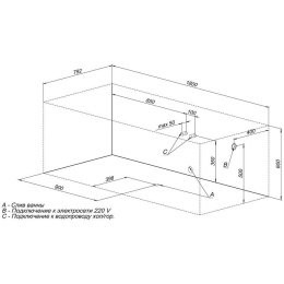 Акриловая ванна 180x80 Aquanet (00210314), овальная