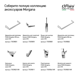 Фото Держатель для полотенец Paini Morgana 73CR001 хром
