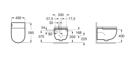 Чаша подвесного унитаза Roca Meridian (893301000) белый