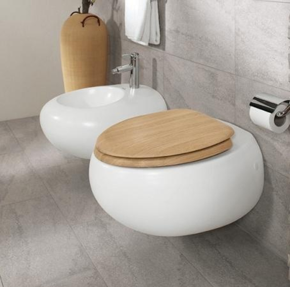 Фото Villeroy&Boch Pure Stone 547001R2 Биде подвесное (ярко-белый)