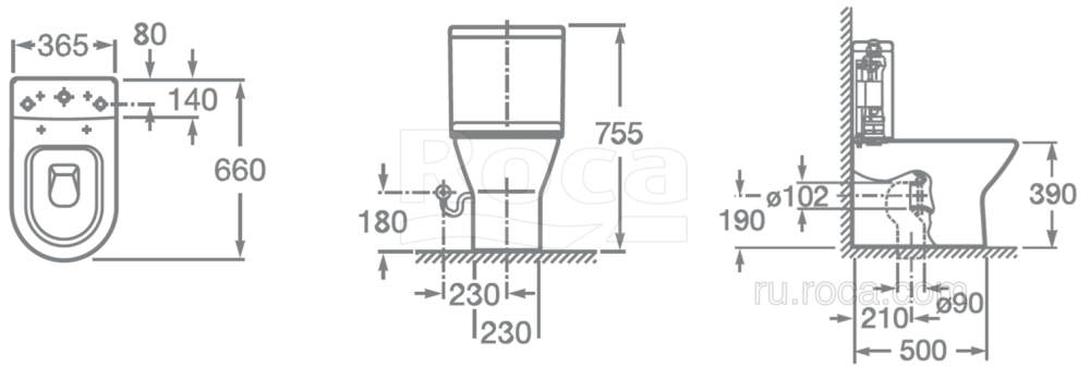Фото Унитаз-компакт Roca Faro (34D01000Y) белый