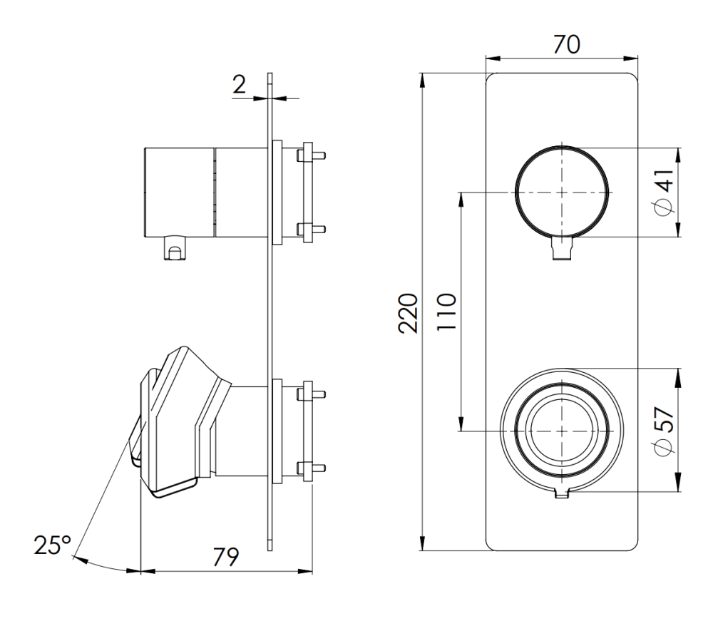 Фото Смеситель для душа Remer Element ET93WB