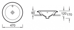 Раковина Jacob Delafon Ronde E1183-00