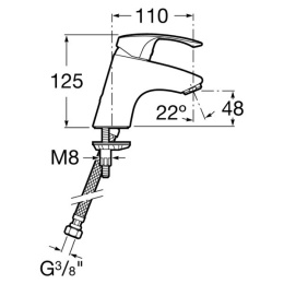 Смеситель для раковины Roca Monodin (5A3207C00) хром