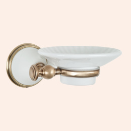 Мыльница Tiffany World Harmony TWHA106bi/br, белый/бронза