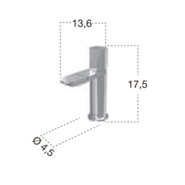 Фото Antonio Lupi Indigo ND400LU Смеситель для биде, на 1 отв., излив: 136мм, цвет: хром