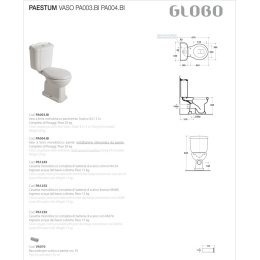 Механизм для сливного бачка Globo Paestum (VA080br) бронза