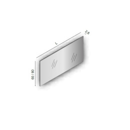 Зеркало Oasis Profil o0DAFSP0800 858mm прямоугольное, шгв 858*25*800, с подсветкой