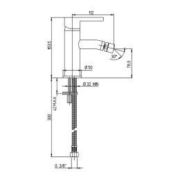 Фото Смеситель для биде Paini Brera 74CR304 хром