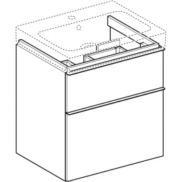 Geberit iCon 840362000 Тумба для раковины, с ящиками выдвижными