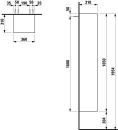 Шкаф-пенал Laufen Palomba 4.0675.1.180.222.1