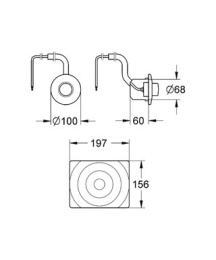 Кнопка смыва Grohe Surf (37059000) серый