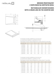 Душевая плита с лотком Radaway RadаDrain (5DLB0908A/5R055B)