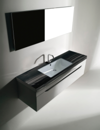 Фото Раковина KERASAN SLIM 22501 встраиваемая под столешницу 75x34 см в комплекте с крепежом, цвет белый