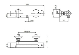 Термостат для душа F4075/1CR FIMA Carlo Frattini FIMATHERM