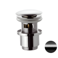 Донный клапан с переливом 1”1/4 Remer 905CC2114CFP, черный брашированный хром