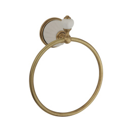 Фото Migliore Olivia 17429 Кольцо, керамика белая, бронза