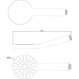 Душевая лейка Ravak Flat (X07P343), хром