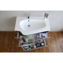 Тумба с раковиной BelBagno Formica tortora lucido BB800D/TL+BB800B