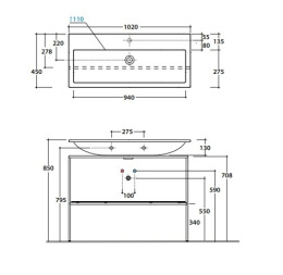 Консоль под раковину Globo Stockholm (LAST102CR) хром