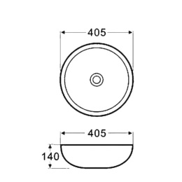 Раковина накладная Azario  (AZ-3216 SP) Белый