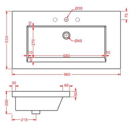 Раковина накладная 96 см ArtCeram Gap (GPL004 01 00) белый