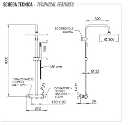 Фото Душевая система Remer Elegance (EQ32X7MMM20BO) белый матовый
