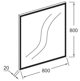 Зеркало Jacob Delafon Silhouette EB1425-S08, 80 х 80 см, лакированная рама темно-красный сатин