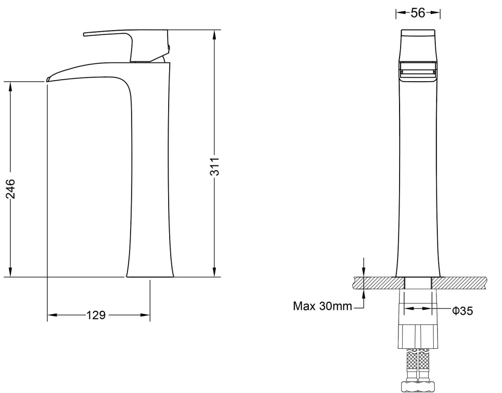 Фото Смеситель для раковины Timo Lumi (4211/00F chrome)