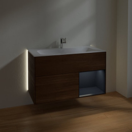 Villeroy Boch Finion G040HGGN Тумба под раковину 996х498 мм (midnight blue matt/walnut veneer)