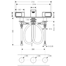 Hansgrohe Axor Urquiola 11040000 Смеситель для раковины (хром)