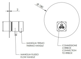 Фото Remer MINIMAL THERMO NT30KBBG Термостатический смеситель для душа - внешняя часть (золото шлифованно