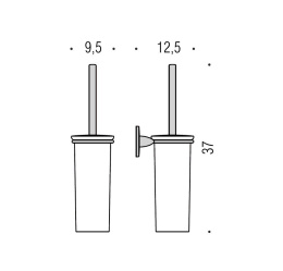 Фото Ершик для туалета подвесной Colombo Design BART B2207