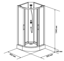 Душевая кабина xx Ravak (X8B270C00Z1) Без гидромассажа, ABS-пластик