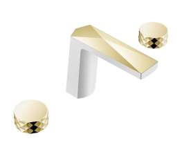 Фото Смеситель врезной Boheme Venturo (150-WG-DIAMOND) белый, золото