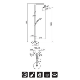 Душевая система Nobili New Road (RD00410/30CR)