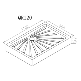 Поддон Cerutti SPA QR121 прямоугольный (120х80x12)