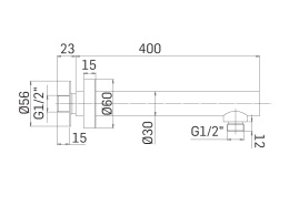 Фото Держатель настенный верхнего душа Mamoli Hipster 348L401 chrome