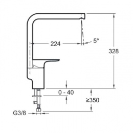 Фото Смеситель Jacob Delafon Aleo E72360-CP для кухни