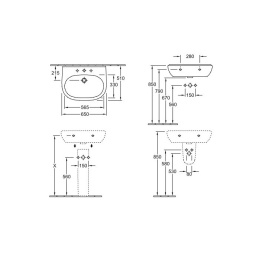 Раковина 51606501 VILLEROY&BOCH O'NOVO, 650х510 мм