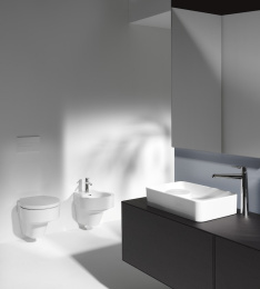 Раковина накладная с полочкой Laufen Val 8.1228.2.000.112.1 55 см, SaphirKeramik, без отверстия под 