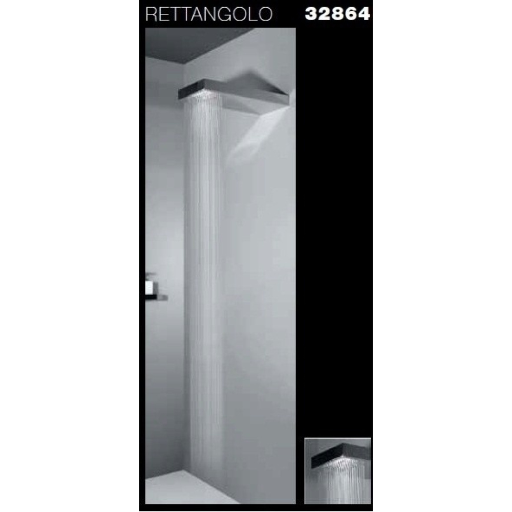 Верхний душ Gessi Segni Rettangolo (32864#238) сталь полированная
