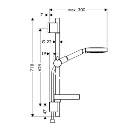 Душевой гарнитур Hansgrohe Raindance (27886000) хром