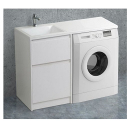 Фото Тумба под раковину BelBagno Kraft KRAFT-LVD-580/1200-2C-PIA-BO, напольная, Bianco Opaco