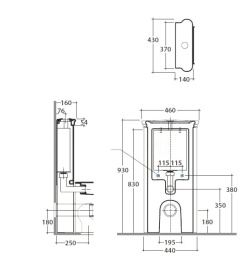 Унитаз-компакт Globo Relais (RE001.A13+PA137.A13+FI019+BA018oro+RE020OR bi/oro) белый, золото
