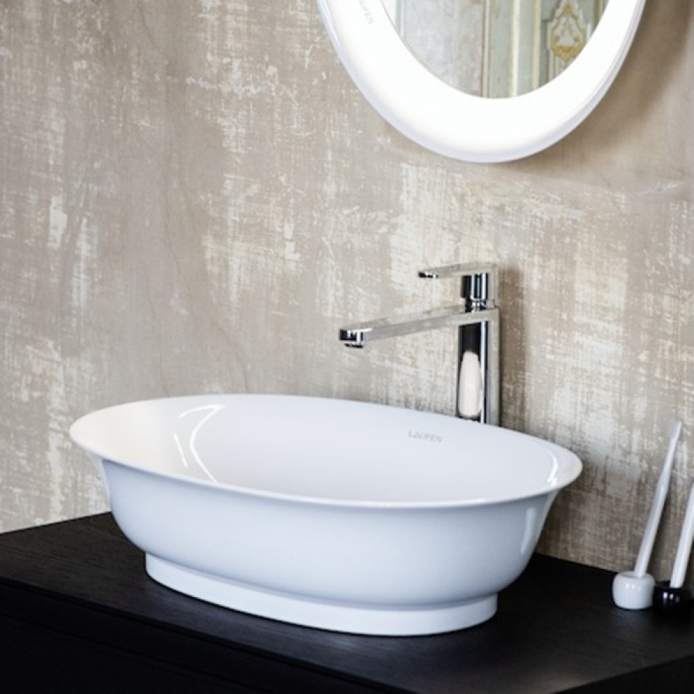 Раковина Laufen New Classic 8.1285.2.400.112.1 55 х 38 х 14.5 см, накладная, SaphirKeramik, без пере