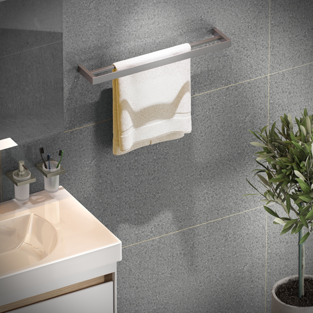 Фото Полотенцедержатель двойной Timo Petruma 15256/18 черное золото