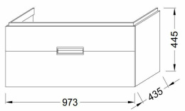 JacobDelafonReve E4801-00+EB1136-G1C Комплект раковина-столешница 100x46,5 см + тумба 100 см (97,3 х